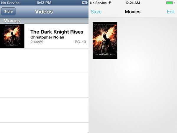 iOS 6 versus iOS 7 iPhone 1 iOS 6 versus iOS 7 iPhone 1